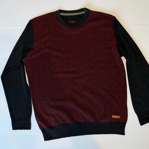 Paul Smith Men's Wool Sweater Size XXL - Made in Turkey - Black And Red